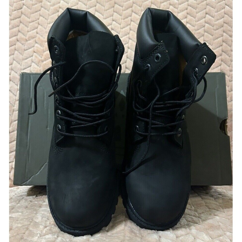 Timberland Premium 6 IN Waterproof  Boots Black Nubuck  5 Juniors / 7 Women NWT